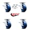 Service Caster 6 Inch Kingpinless Solid Poly Wheel Swivel Caster Set with Brake and Swivel Lock SCC-KP30S620-SPUR-SLB-BSL-4 - alternate 3